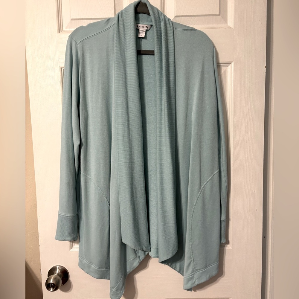 Light teal Athleta cardigan